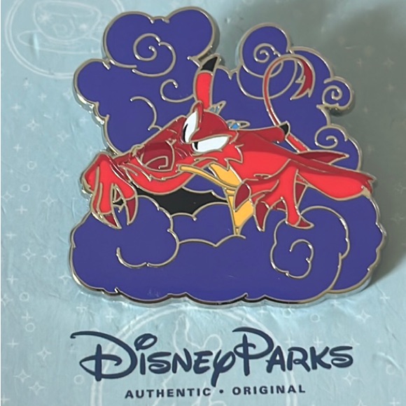 Disney Parks Mulan Sidekick Mushu Dragon In Purple Clouds Pin